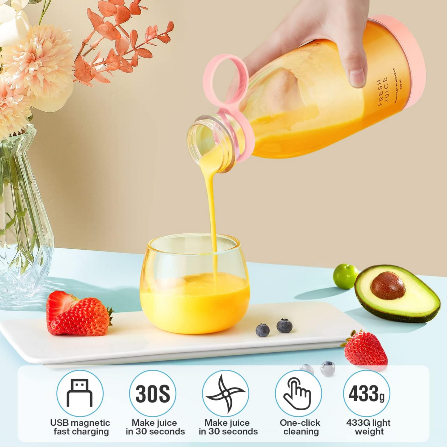 LICUADORA PORTATIL MINI JUICER