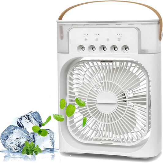 MINI VENTILADOR DE AIRE CON HUMIFICADOR