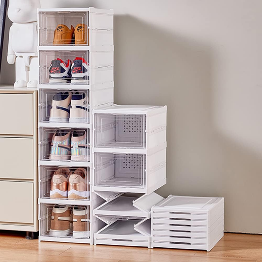 ORGANIZADOR DE ZAPATOS CON TAPAS Y PUERTAS 6 NIVELES