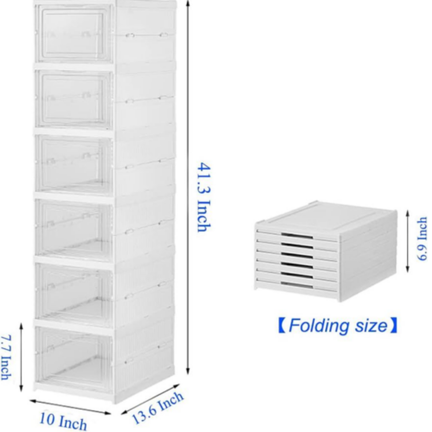 ORGANIZADOR DE ZAPATOS CON TAPAS Y PUERTAS 6 NIVELES