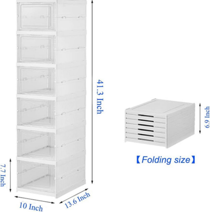 ORGANIZADOR DE ZAPATOS CON TAPAS Y PUERTAS 6 NIVELES