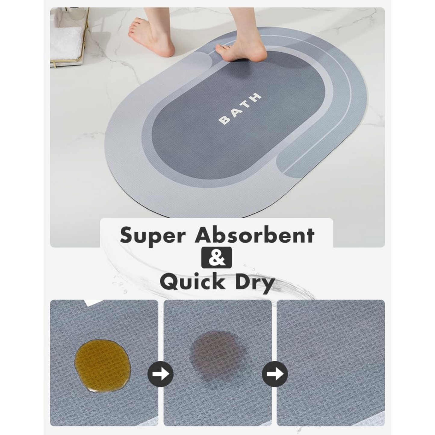 ALFOMBRAS SUPER ADSORVENTES PARA BAÑO