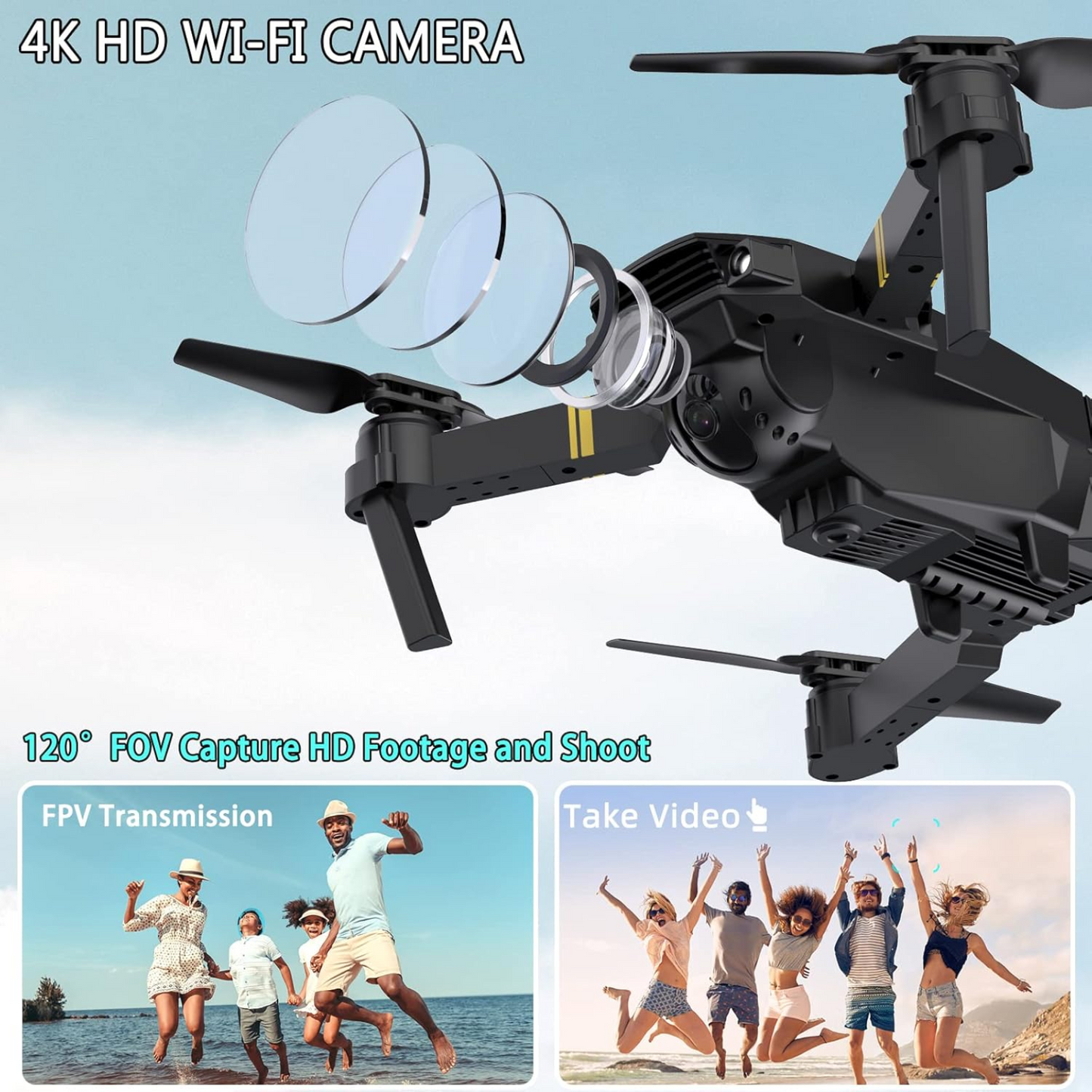 Drone con cámara 4K