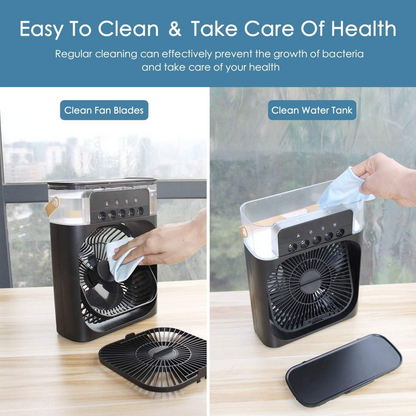 MINI VENTILADOR DE AIRE CON HUMIFICADOR