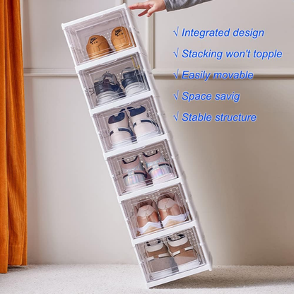 ORGANIZADOR DE ZAPATOS CON TAPAS Y PUERTAS 6 NIVELES
