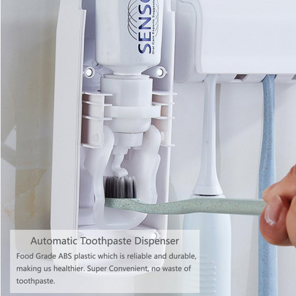 DIspensador de pasta dental con soporte para cepillos