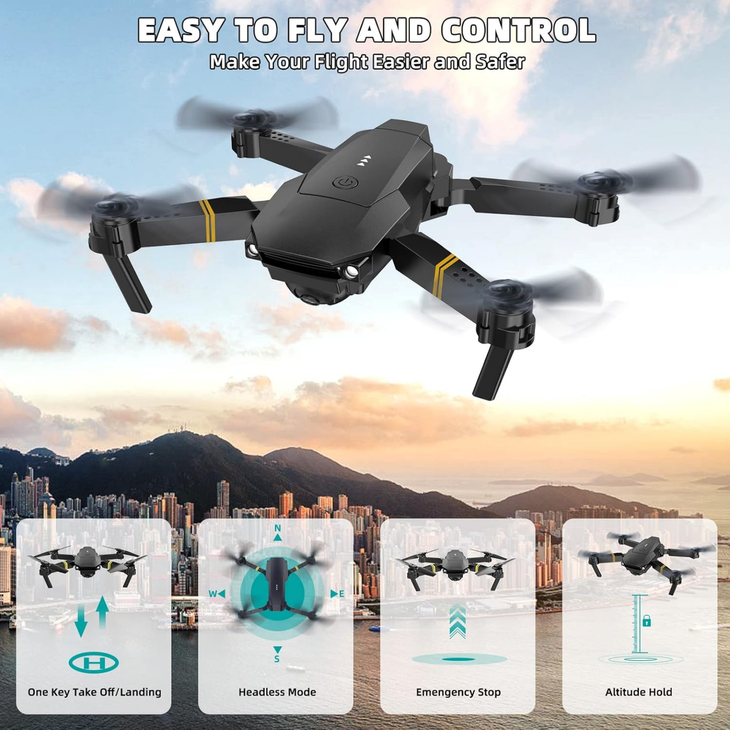Drone con cámara 4K