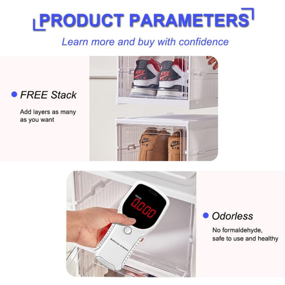 ORGANIZADOR DE ZAPATOS CON TAPAS Y PUERTAS 6 NIVELES