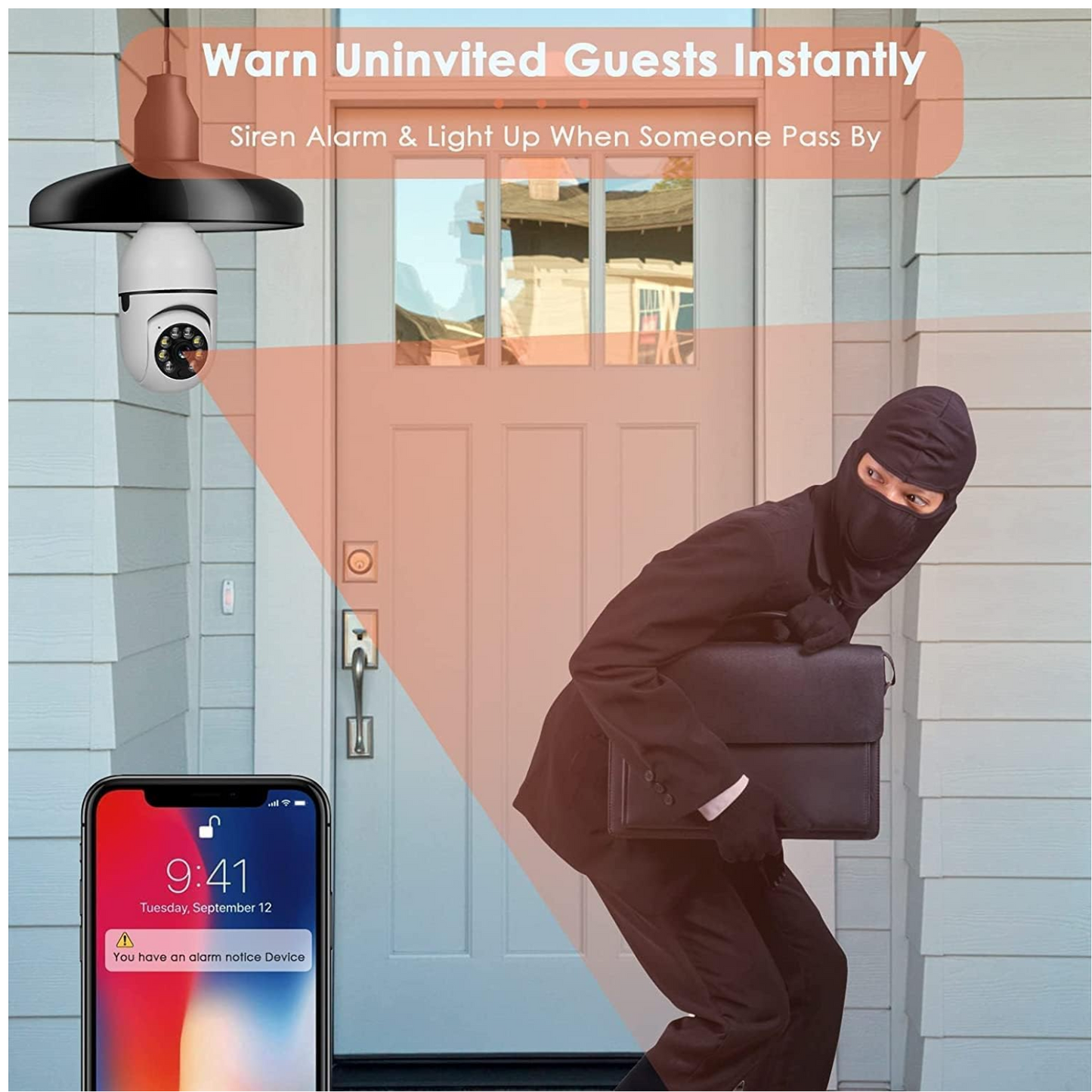 Cámara de Seguridad 360° en Forma de Bombillo con WiFi