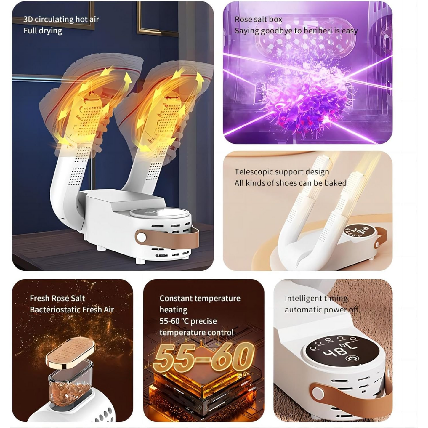 Secador de zapatos eléctrico con aromatizador
