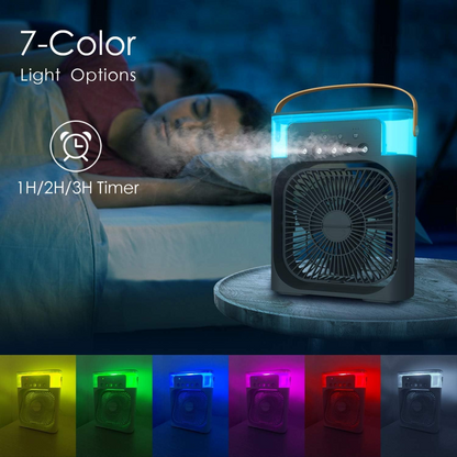 MINI VENTILADOR DE AIRE CON HUMIFICADOR