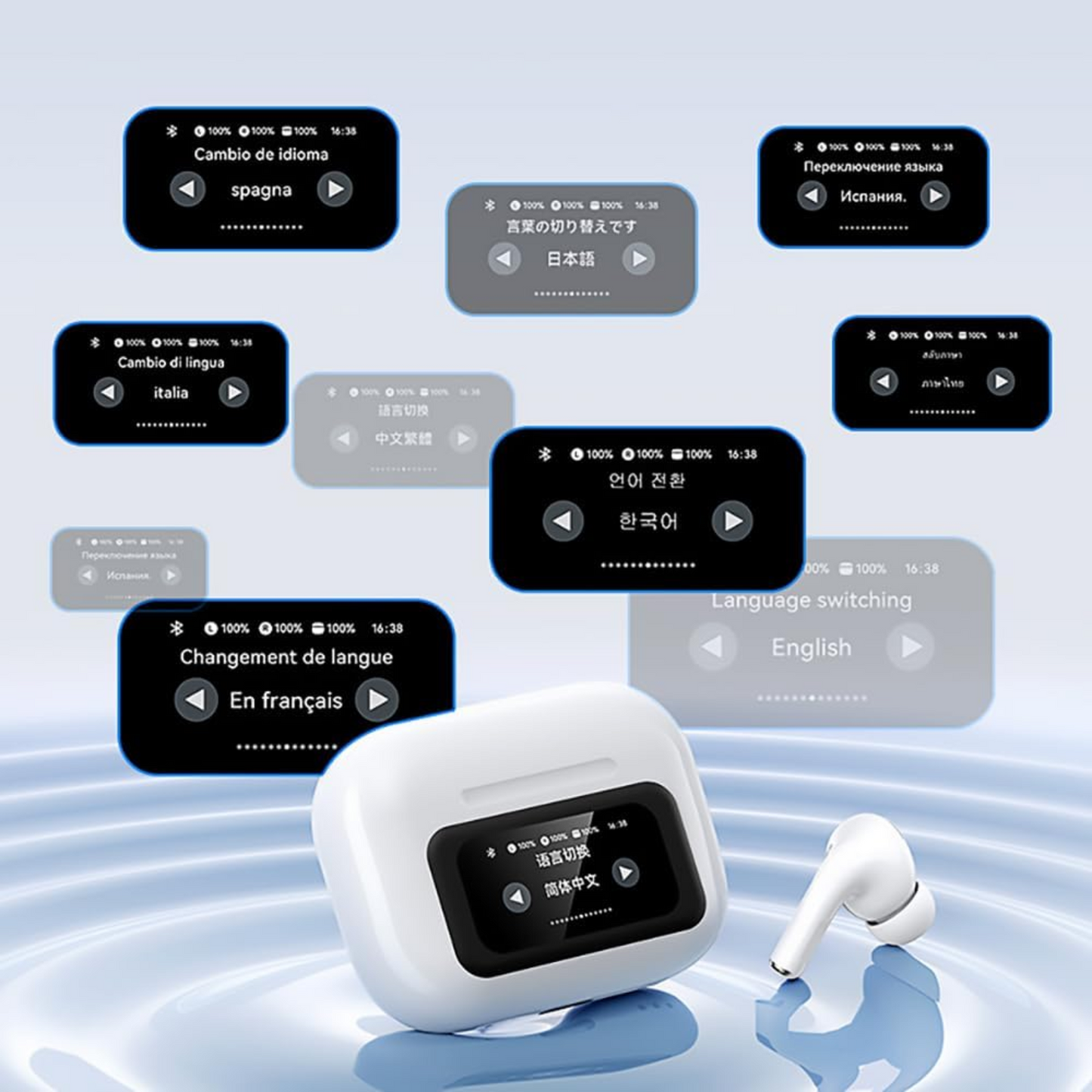 AIRPODS CON PANTALLA TACTIL (A9 PRO)