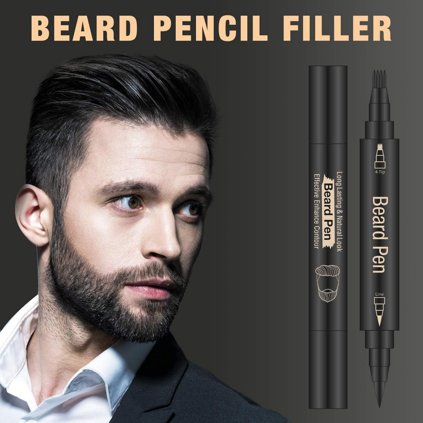 Tinte para barba filler pen (NEGRO)
