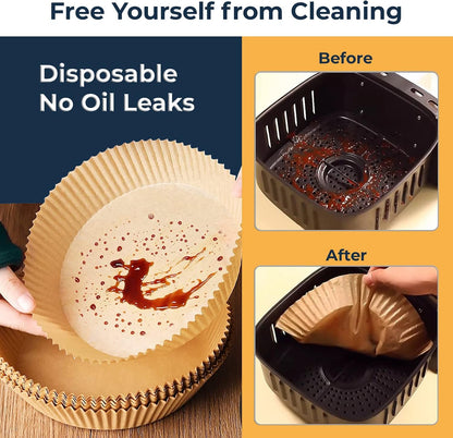 PAPEL ANTIHADERENTE PARA AIRFRYER (50 Unids.)