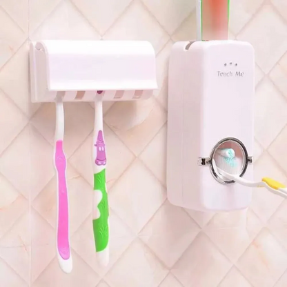 DIspensador de pasta dental con soporte para cepillos