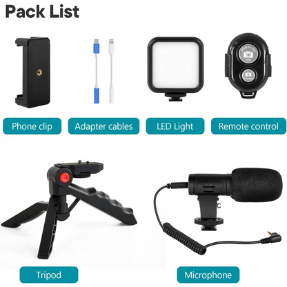 VLOGGING Kit de grabación para (iPhone y Android)
