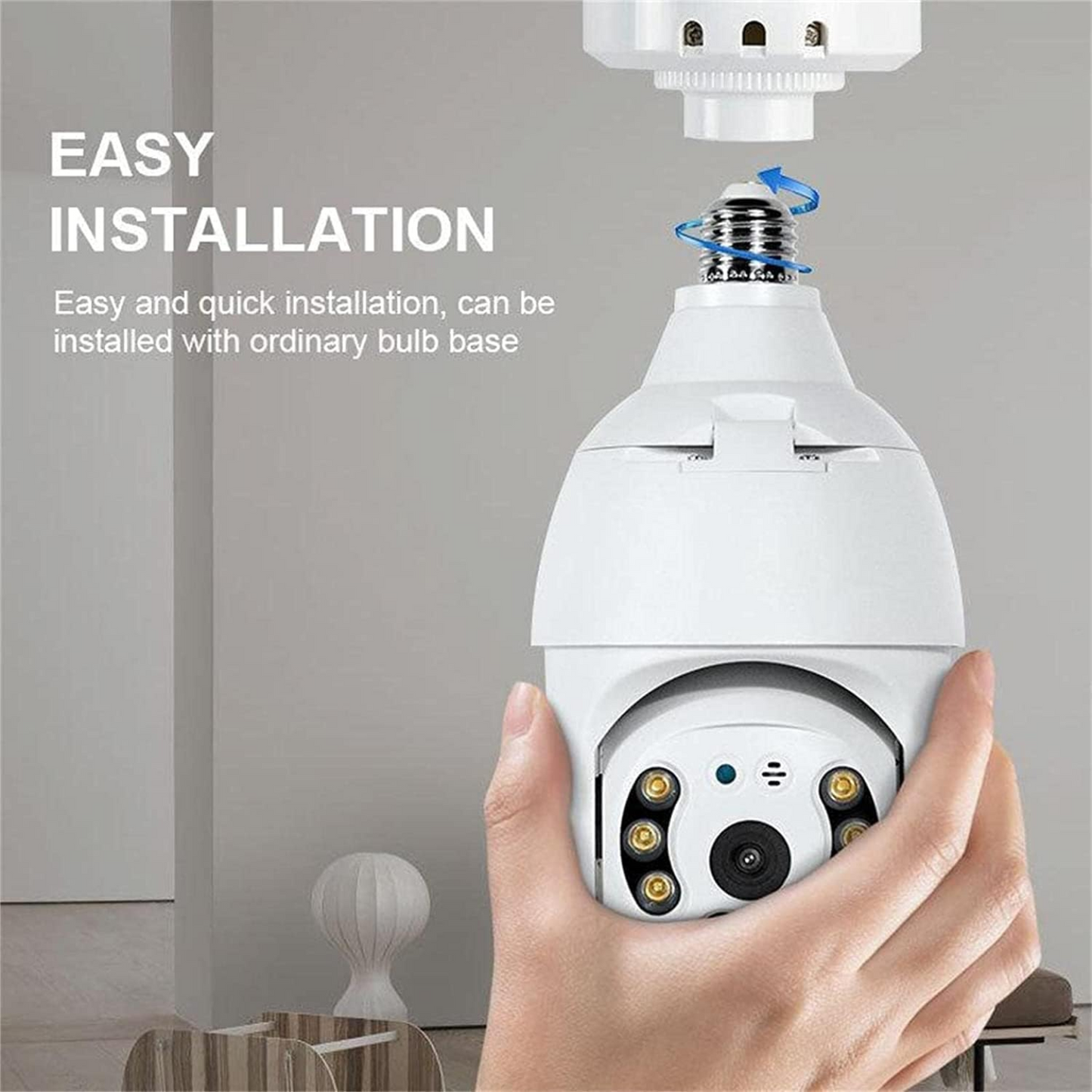 Cámara de Seguridad 360° en Forma de Bombillo con WiFi