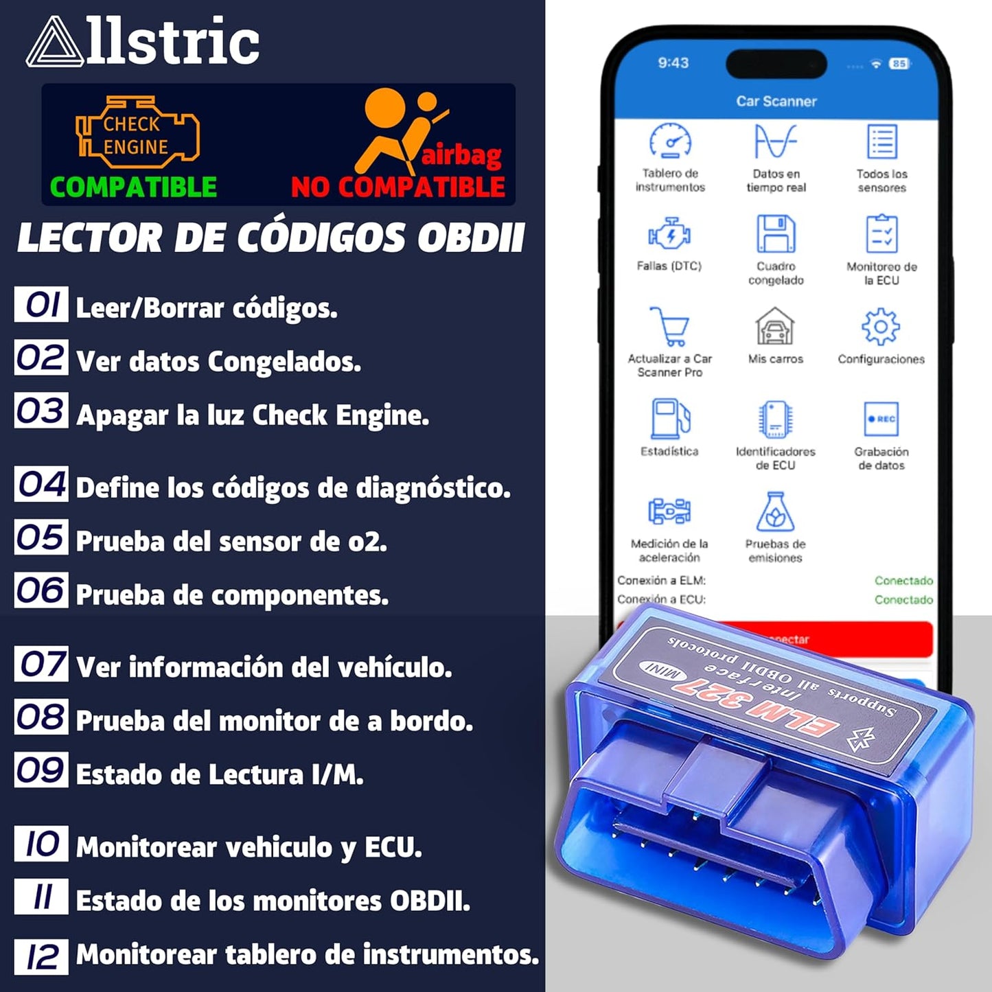 Mini ELM327 OBDII (Car Diagnostic Scan)