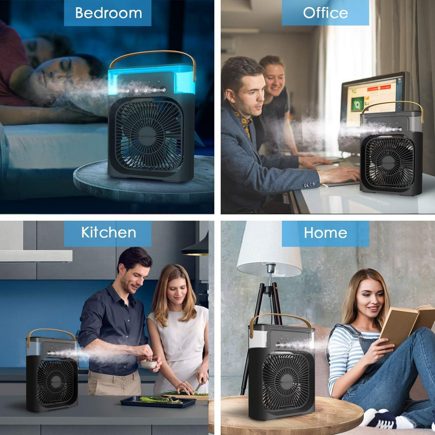 MINI VENTILADOR DE AIRE CON HUMIFICADOR