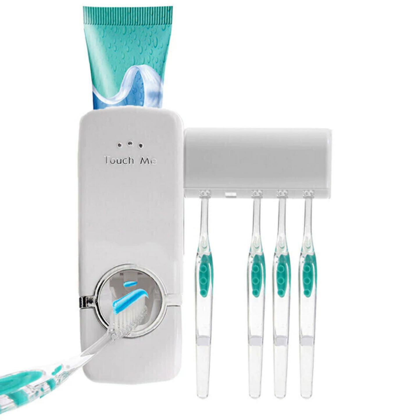 DIspensador de pasta dental con soporte para cepillos